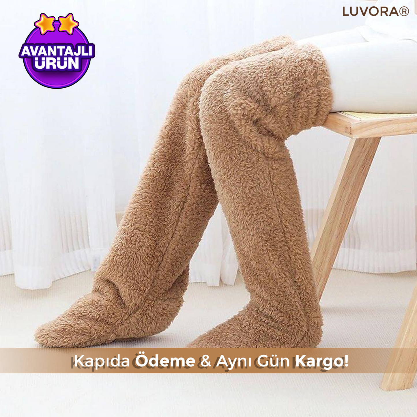 Luvora™ Uzun Peluş Çorap